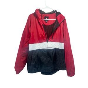 South Pole Jacket Men large Hooded Pullover Windbreaker Center Pouch Pocket